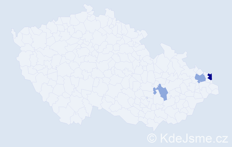 Příjmení: 'Drapková', počet výskytů 8 v celé ČR