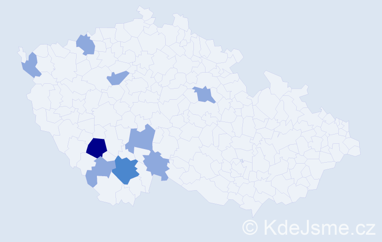 Příjmení: 'Breit', počet výskytů 14 v celé ČR