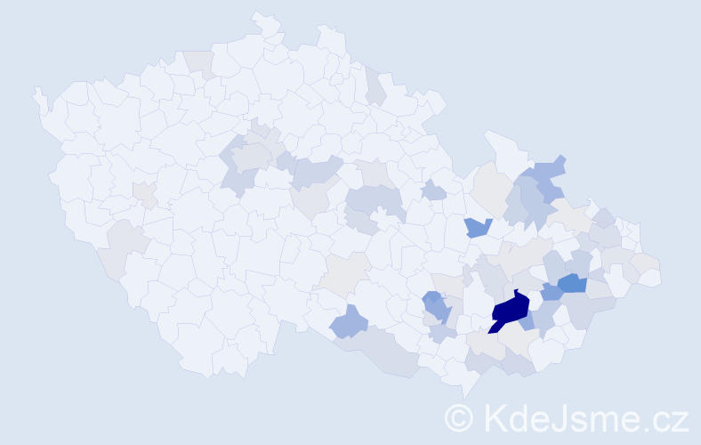 Příjmení: 'Šamánek', počet výskytů 226 v celé ČR