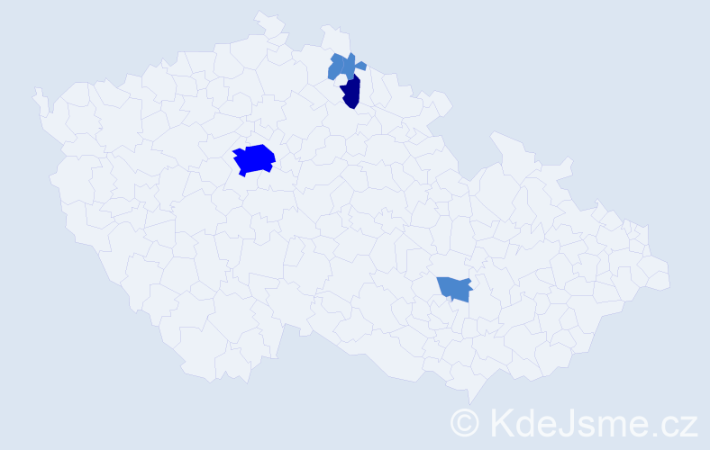 Příjmení: 'Nečaská', počet výskytů 8 v celé ČR