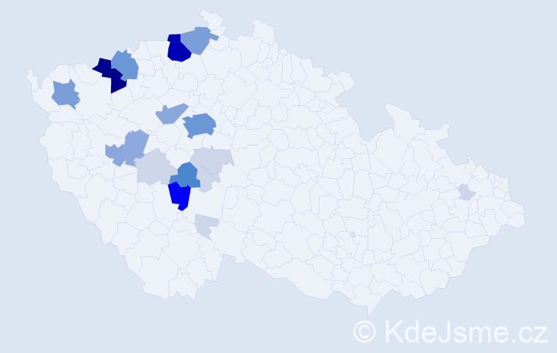 Příjmení: 'Kdolská', počet výskytů 76 v celé ČR