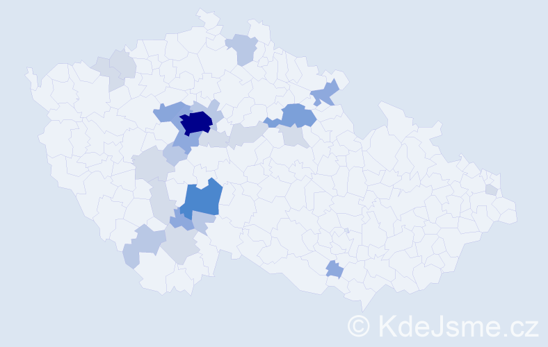 Příjmení: 'Hašpl', počet výskytů 67 v celé ČR