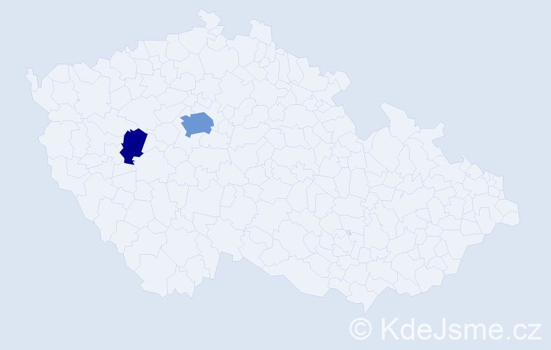 Příjmení: 'Tenzer', počet výskytů 6 v celé ČR