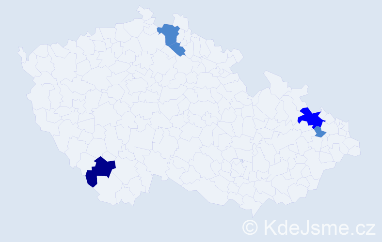 Příjmení: 'Sidunová', počet výskytů 8 v celé ČR