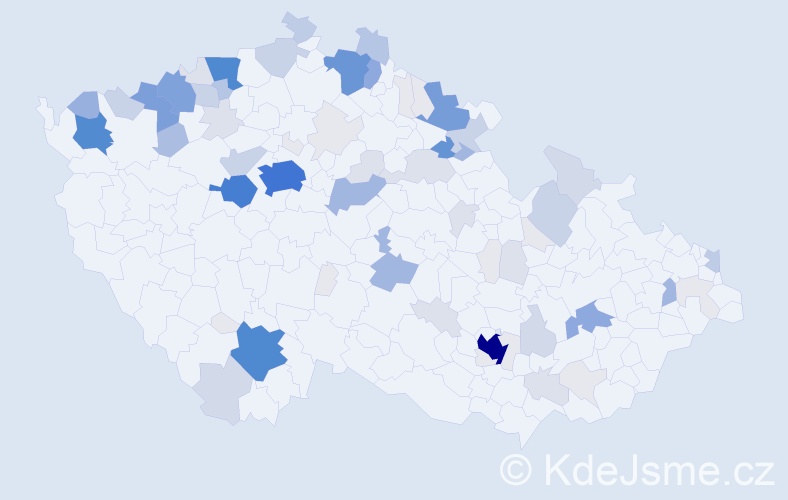 Příjmení: 'Kroka', počet výskytů 403 v celé ČR