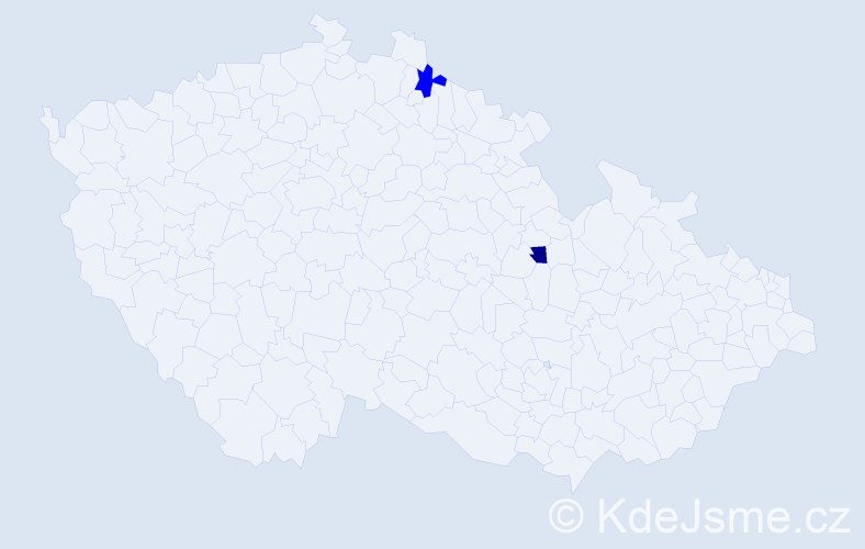 Příjmení: 'Mlinková', počet výskytů 5 v celé ČR
