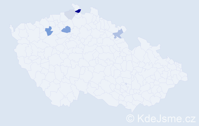 Příjmení: 'Denigrová', počet výskytů 12 v celé ČR