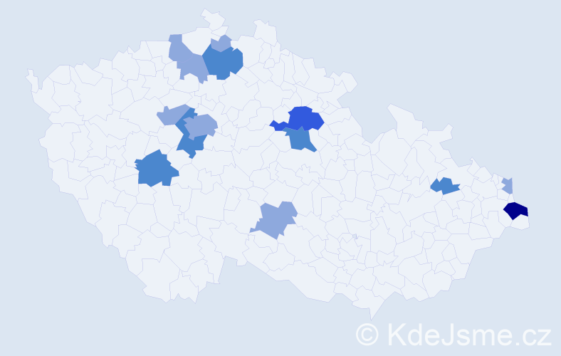 Příjmení: 'Capko', počet výskytů 25 v celé ČR