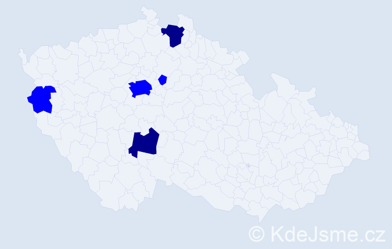 Příjmení: 'Lukačejdová', počet výskytů 7 v celé ČR