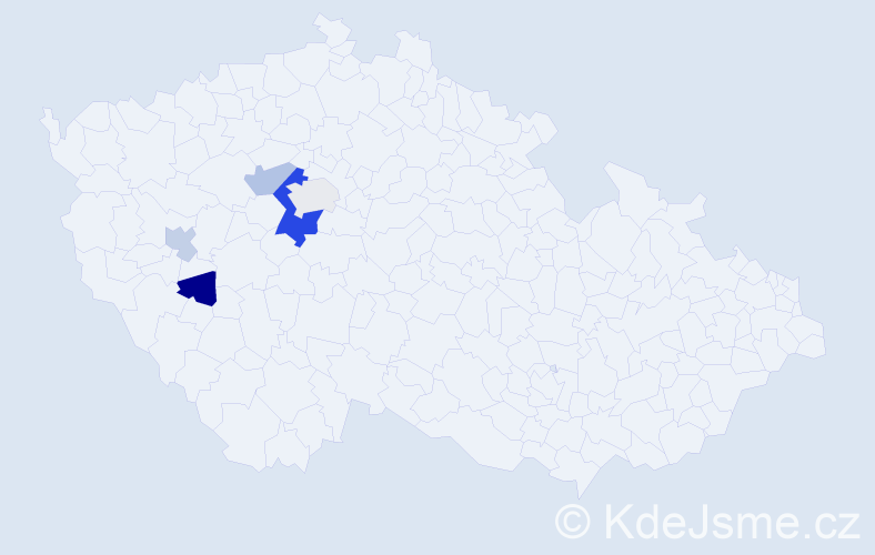 Příjmení: 'Ballýová', počet výskytů 9 v celé ČR