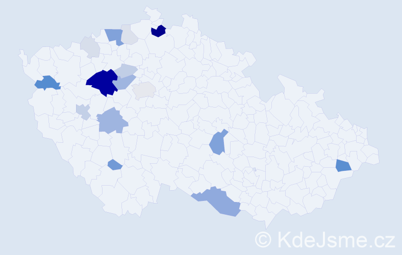 Příjmení: 'Adlt', počet výskytů 59 v celé ČR