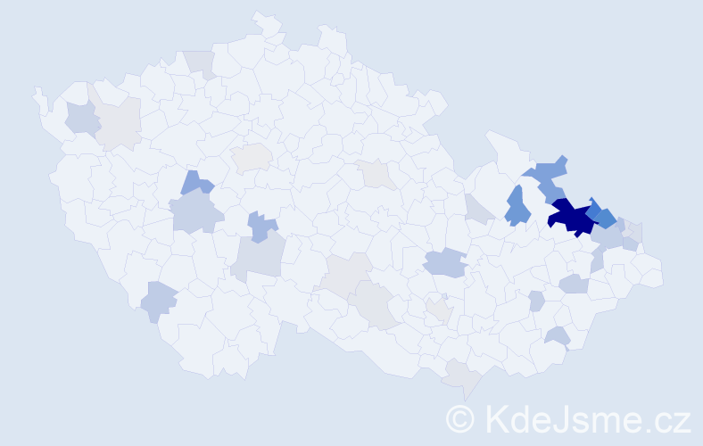 Příjmení: 'Moslerová', počet výskytů 126 v celé ČR