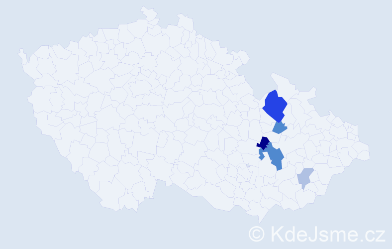 Příjmení: 'Pekrová', počet výskytů 21 v celé ČR