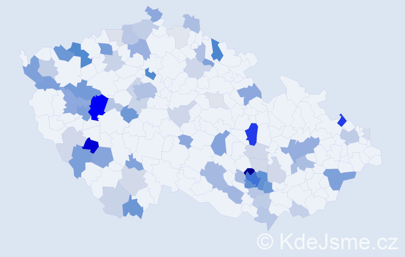 Příjmení: 'Kilianová', počet výskytů 222 v celé ČR