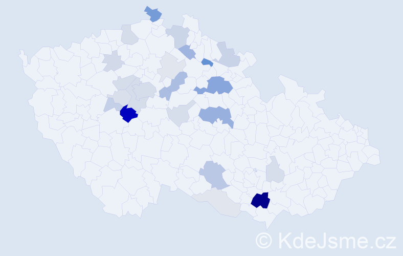Příjmení: 'Plotová', počet výskytů 80 v celé ČR