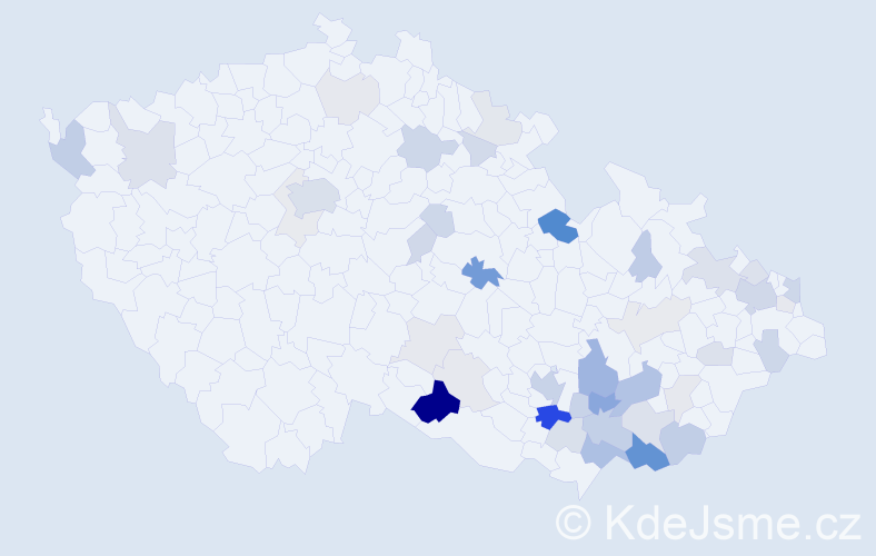 Příjmení: 'Nejedlíková', počet výskytů 137 v celé ČR