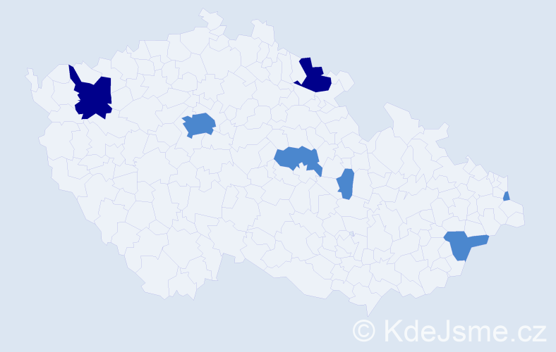 Příjmení: 'Austin', počet výskytů 11 v celé ČR