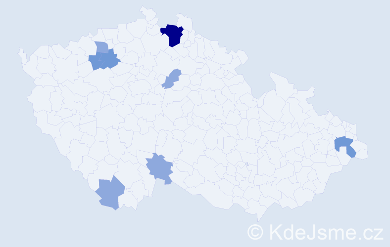 Příjmení: 'Matunák', počet výskytů 16 v celé ČR