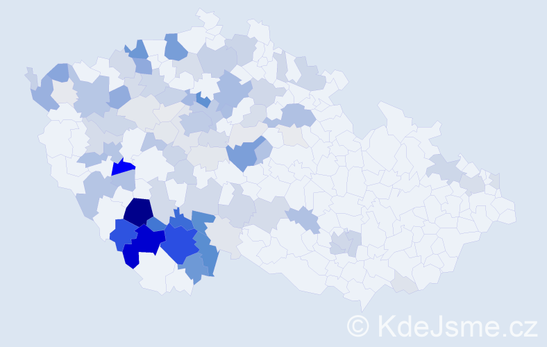 Příjmení: 'Lenc', počet výskytů 375 v celé ČR