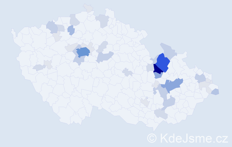 Příjmení: 'Hecl', počet výskytů 137 v celé ČR