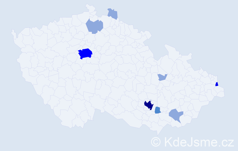 Příjmení: 'Schieblová', počet výskytů 22 v celé ČR