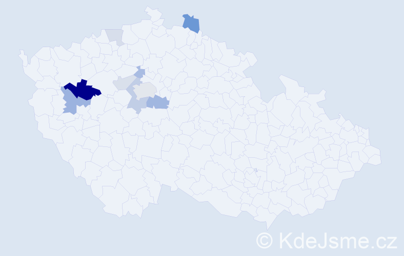 Příjmení: 'Priglová', počet výskytů 20 v celé ČR