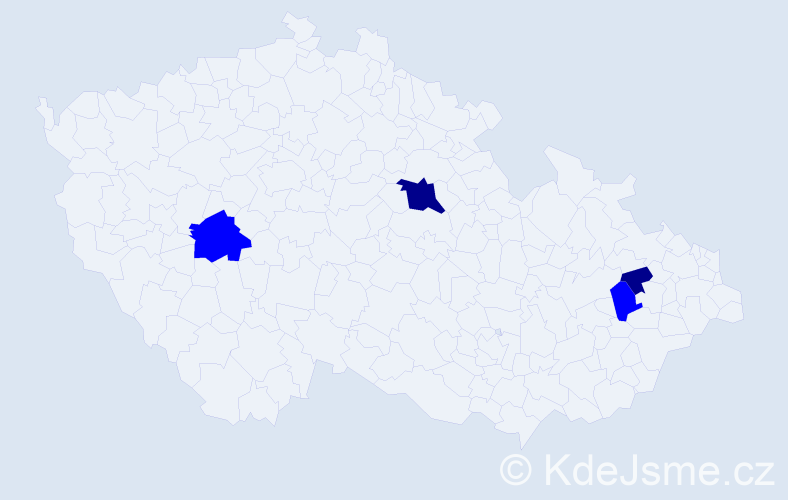 Příjmení: 'Kaňuščáková', počet výskytů 6 v celé ČR