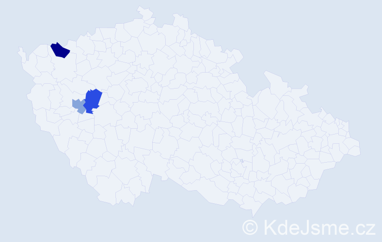 Příjmení: 'Klocháňová', počet výskytů 3 v celé ČR