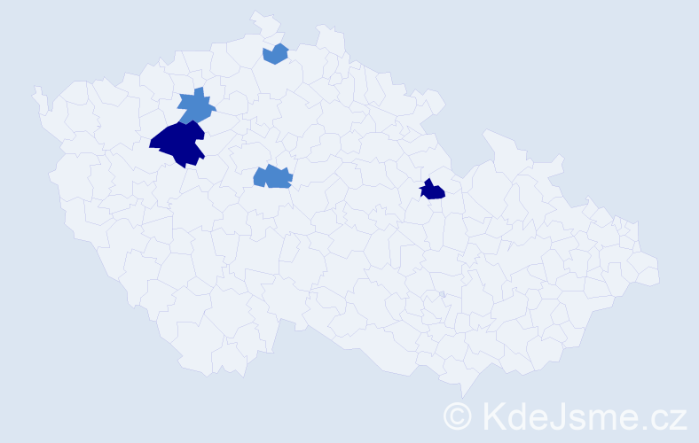 Příjmení: 'Heuler', počet výskytů 9 v celé ČR