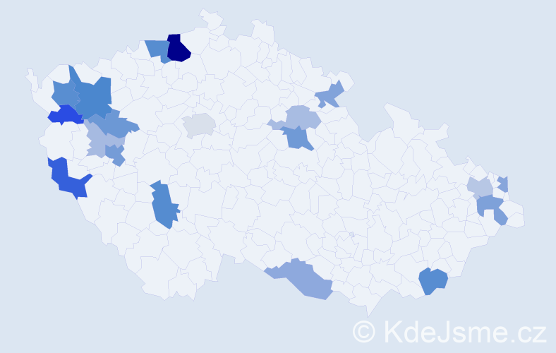 Příjmení: 'Džuganová', počet výskytů 66 v celé ČR