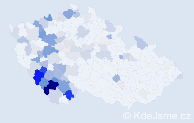 Příjmení: 'Reindlová', počet výskytů 249 v celé ČR