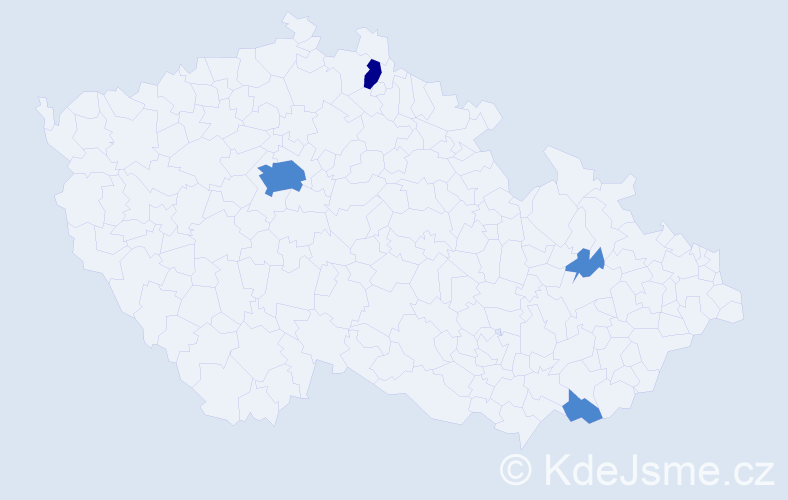 Příjmení: 'Pálich', počet výskytů 6 v celé ČR