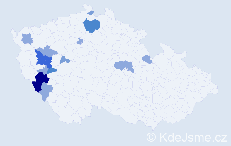 Příjmení: 'Kosohorská', počet výskytů 32 v celé ČR