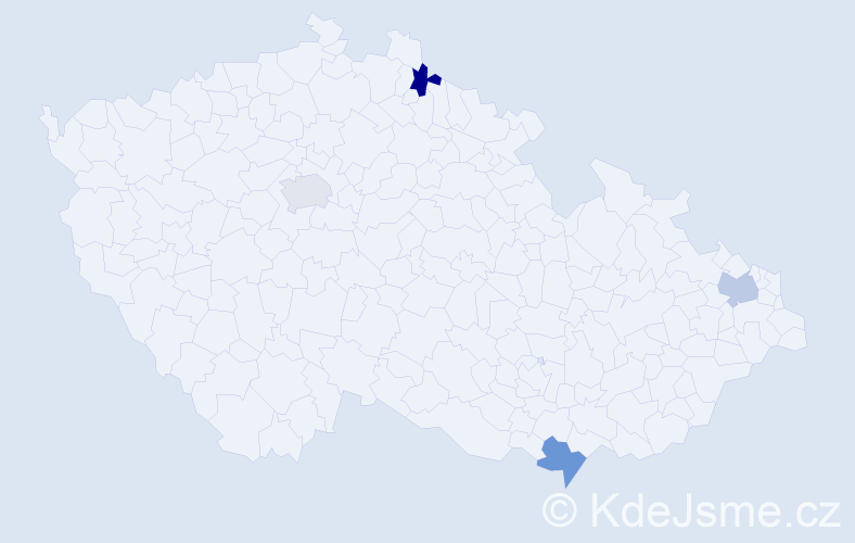 Příjmení: 'Nowakowski', počet výskytů 4 v celé ČR