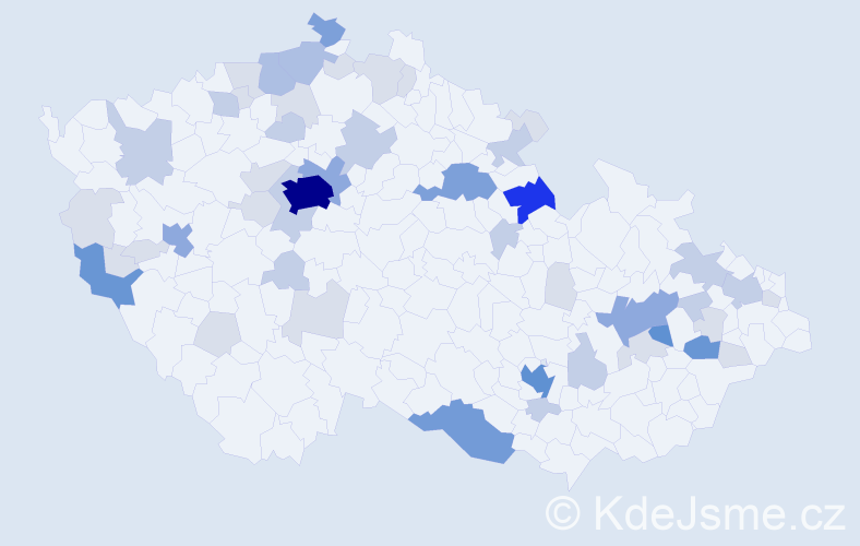 Příjmení: 'Zimmerová', počet výskytů 153 v celé ČR