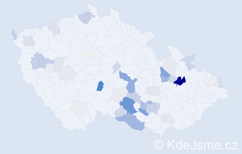 Příjmení: 'Vítámvás', počet výskytů 114 v celé ČR