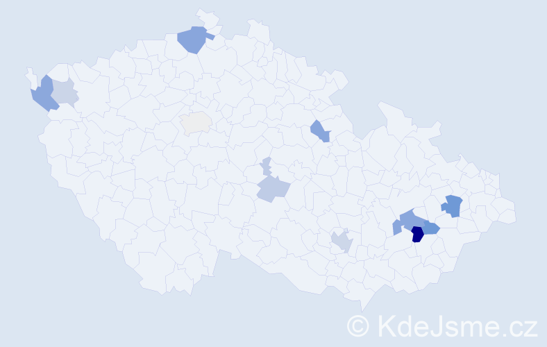 Příjmení: 'Logaj', počet výskytů 23 v celé ČR
