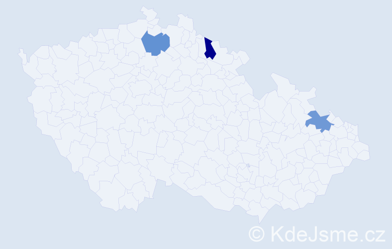 Příjmení: 'Vallušová', počet výskytů 3 v celé ČR