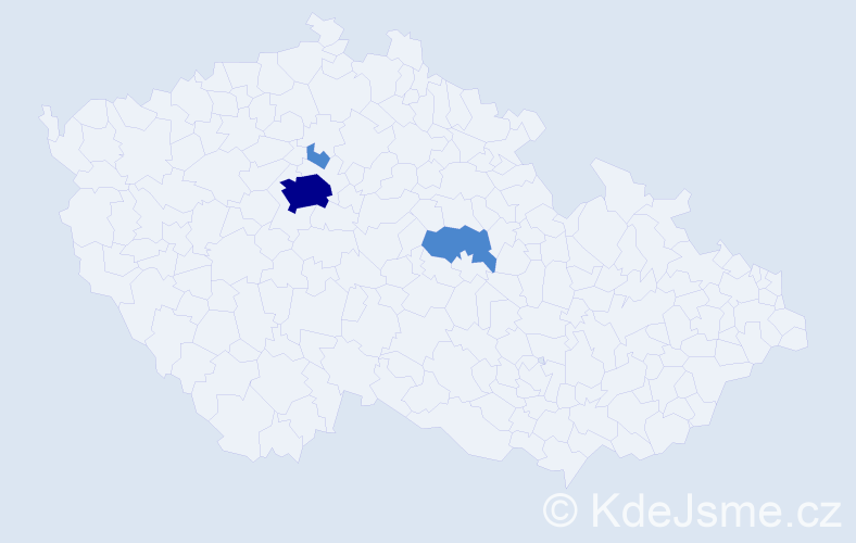 Příjmení: 'Bečevová', počet výskytů 8 v celé ČR