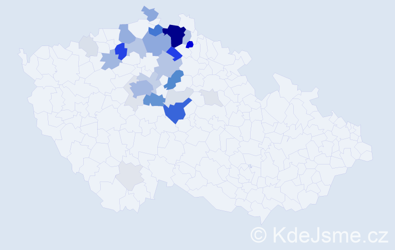 Příjmení: 'Pytloun', počet výskytů 119 v celé ČR