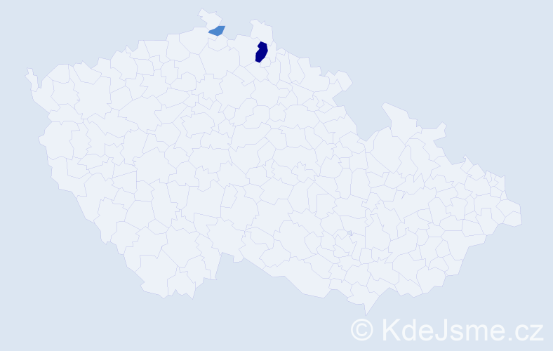 Příjmení: 'Kragl', počet výskytů 4 v celé ČR