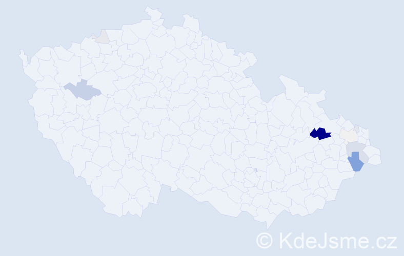 Příjmení: 'Bielá', počet výskytů 29 v celé ČR