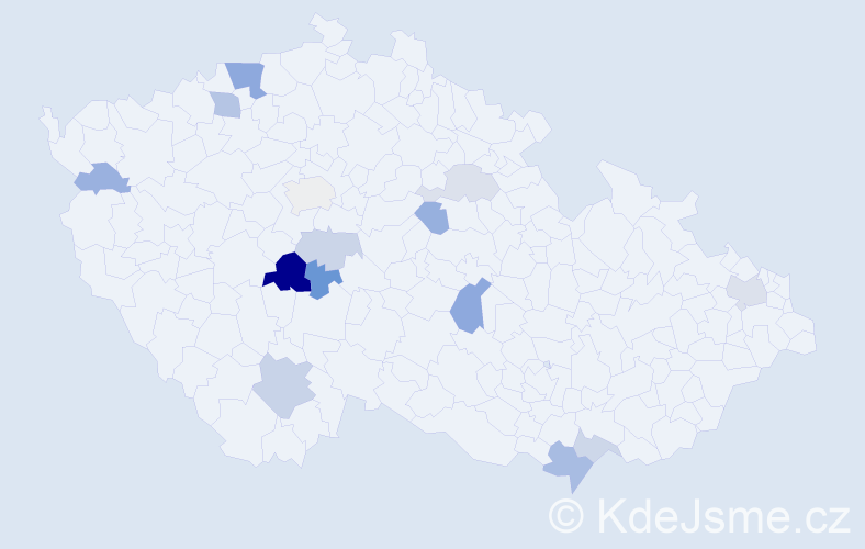 Příjmení: 'Vnenčáková', počet výskytů 26 v celé ČR