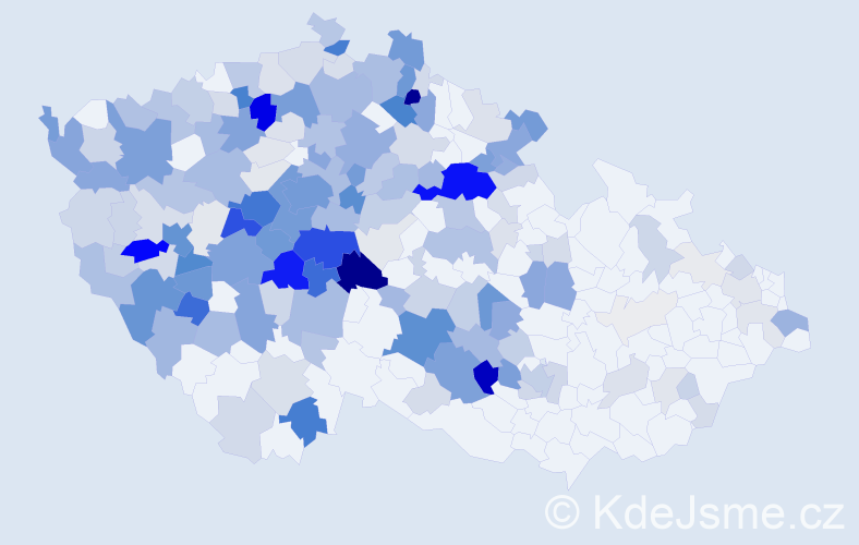 Příjmení: 'Boučková', počet výskytů 916 v celé ČR