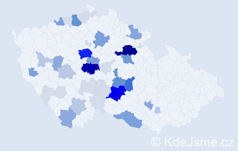Příjmení: 'Lán', počet výskytů 152 v celé ČR