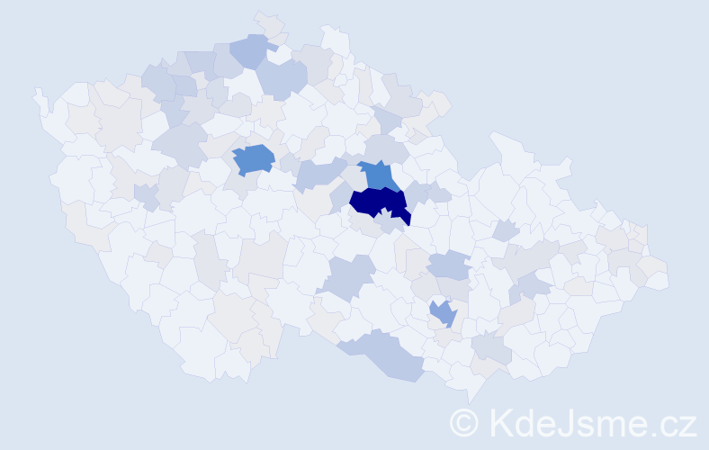 Příjmení: 'Meduna', počet výskytů 588 v celé ČR