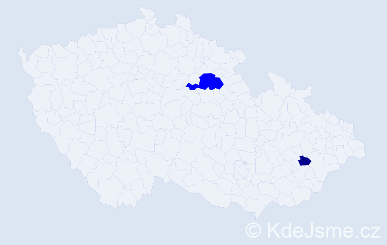 Příjmení: 'Kutznerová', počet výskytů 3 v celé ČR