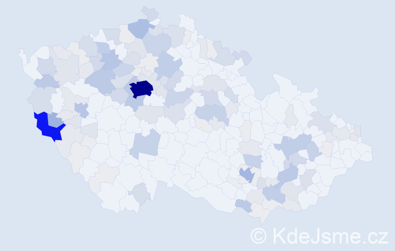 Příjmení: 'Ledvina', počet výskytů 567 v celé ČR