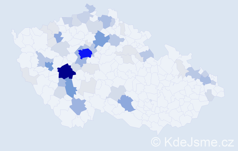 Příjmení: 'Pazderník', počet výskytů 201 v celé ČR