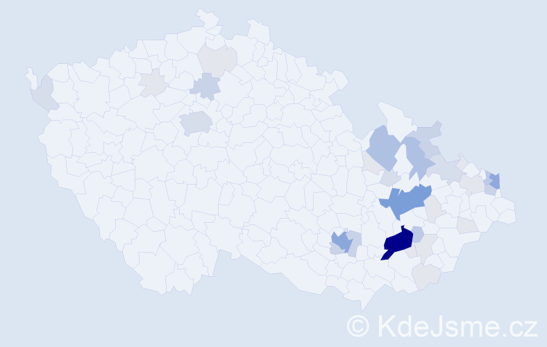 Příjmení: 'Majdová', počet výskytů 112 v celé ČR